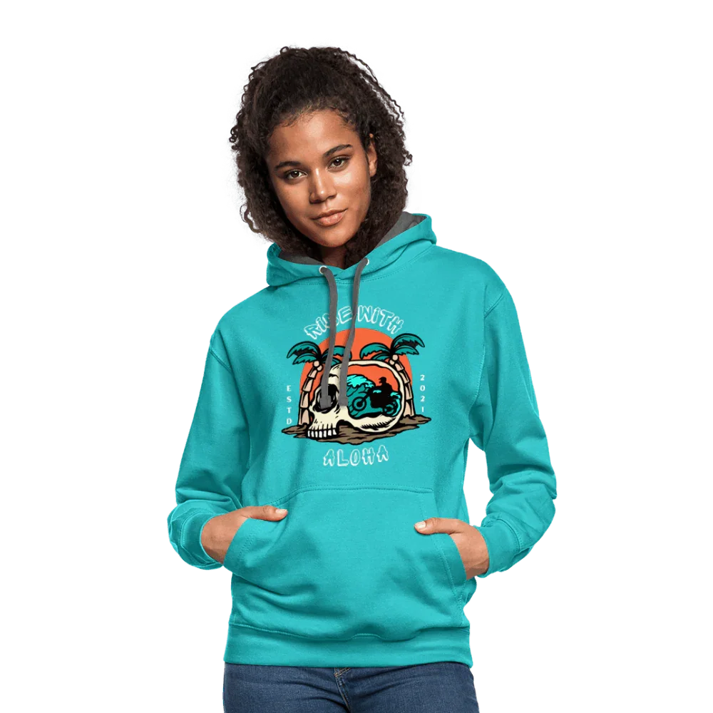 Ride Aloha Hoodie - scuba blue/asphalt