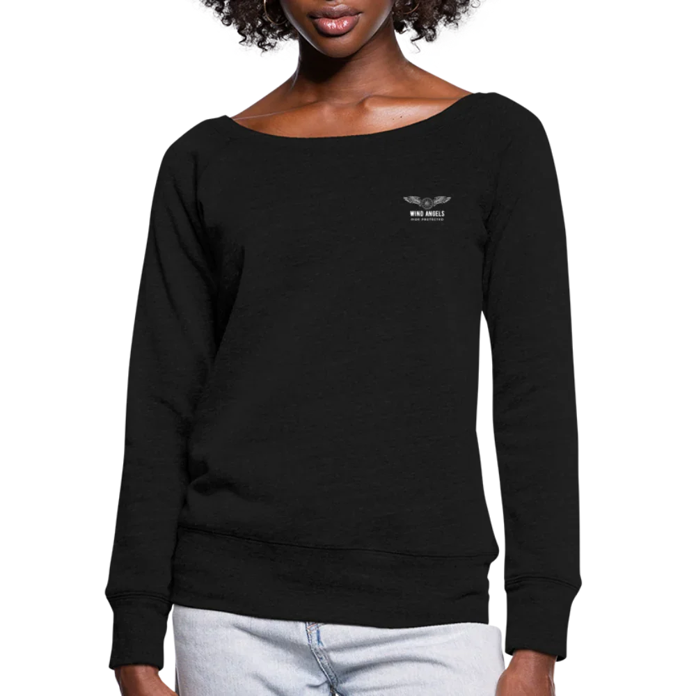 Women's Wideneck Sweatshirt - black