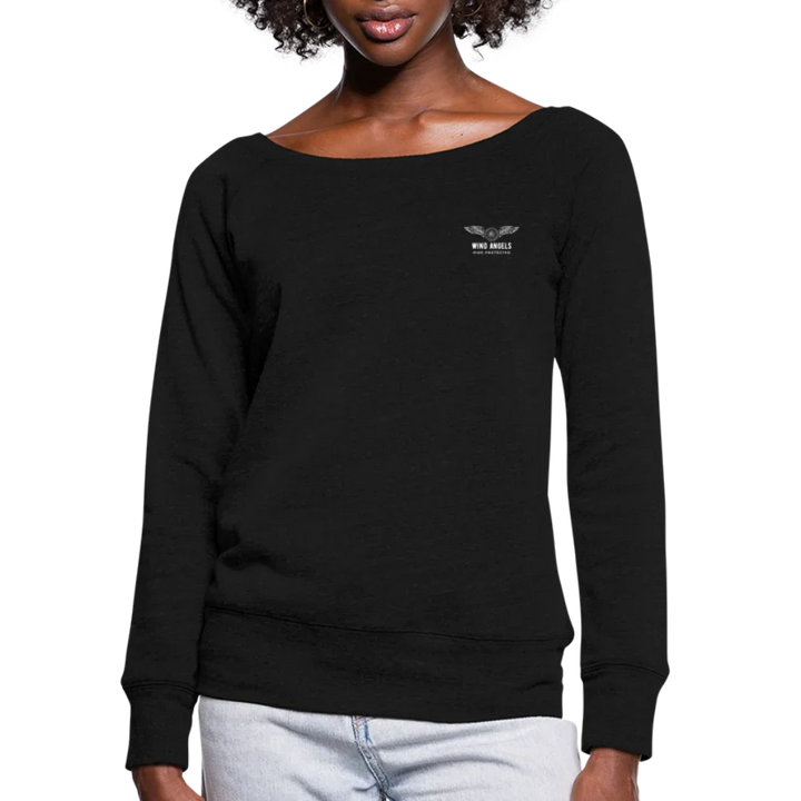 Women's Wideneck Sweatshirt - black