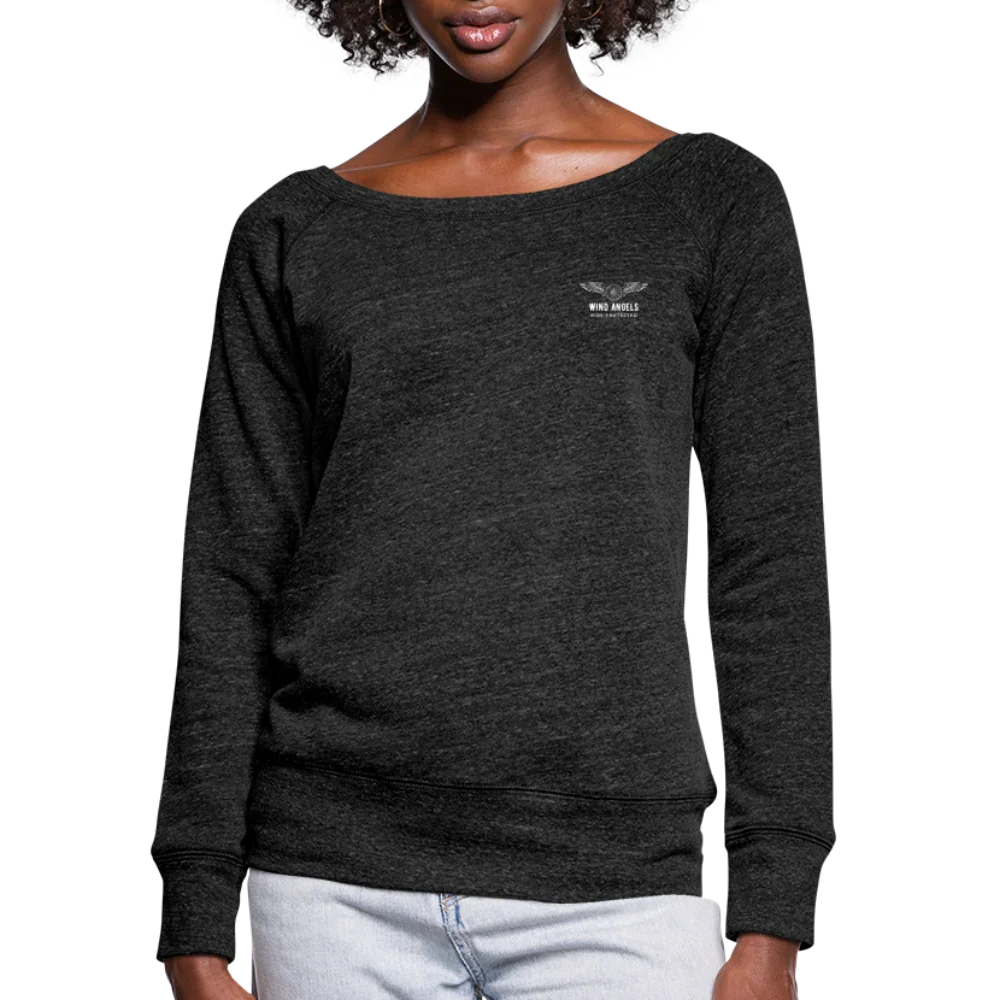 Women's Wideneck Sweatshirt - heather black