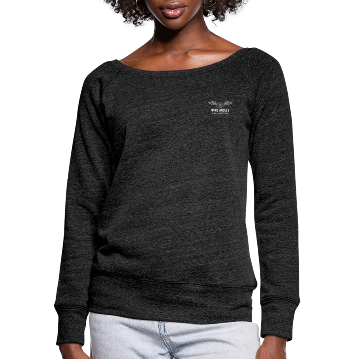Women's Wideneck Sweatshirt - heather black