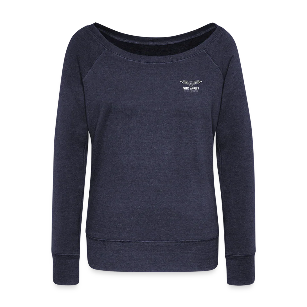 Women's Wideneck Sweatshirt - melange navy