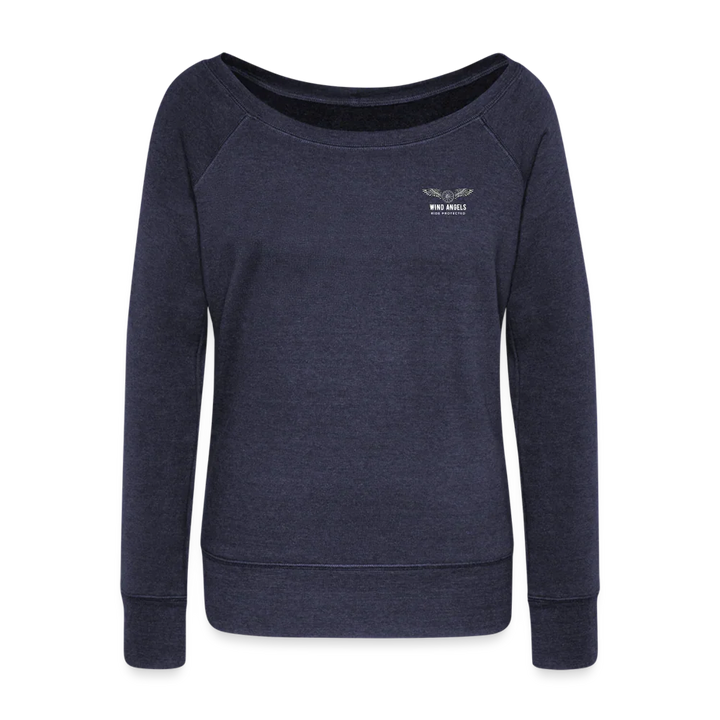 Women's Wideneck Sweatshirt - melange navy