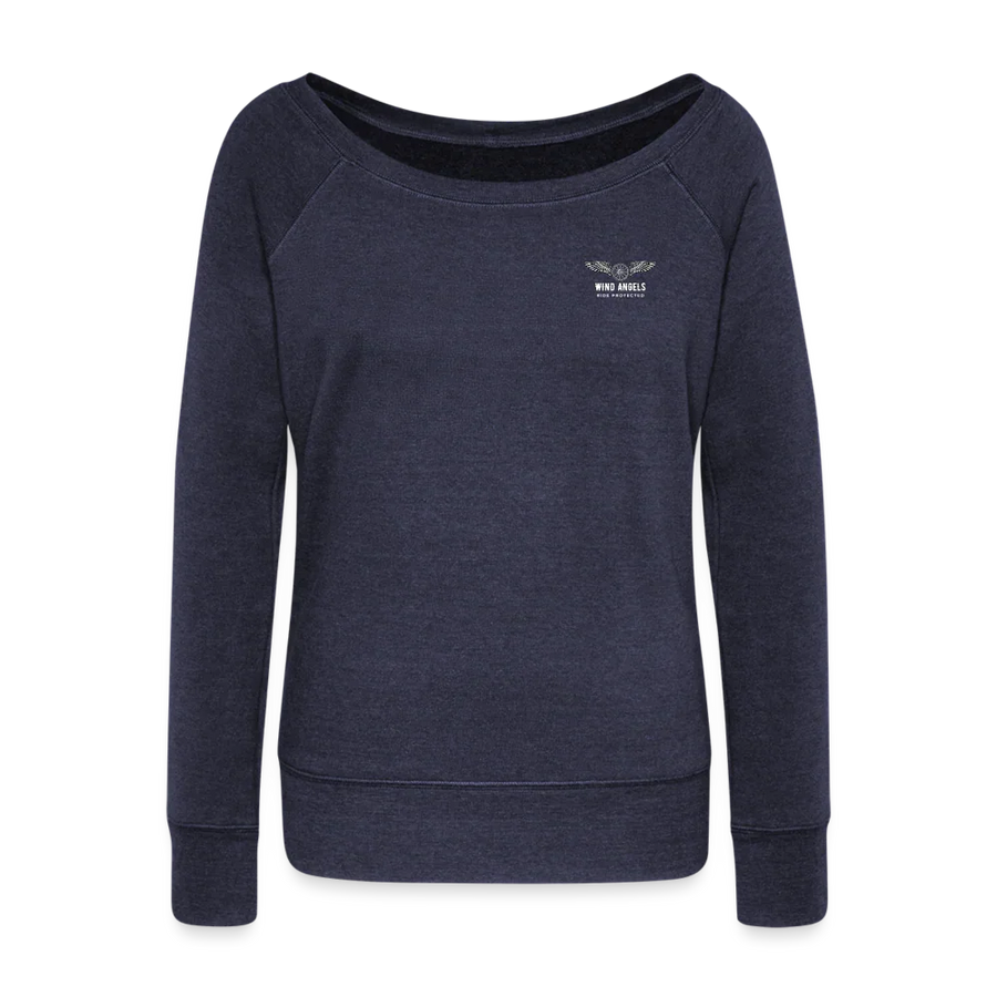 Women's Wideneck Sweatshirt - melange navy