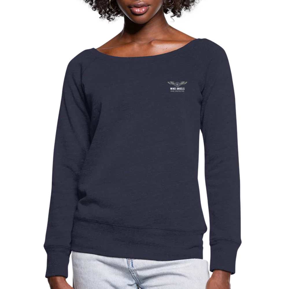 Women's Wideneck Sweatshirt - melange navy