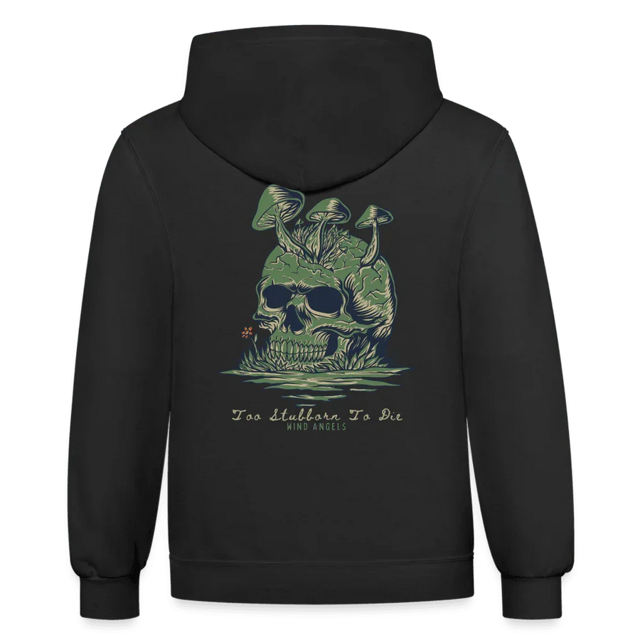 Too Stubborn To Die Hoodie - black/asphalt